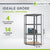 Eckregal Corner Easy 160 x 75 x 40-75 cm