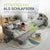 Kindersofa Kayo mit Cord Bezug & Kissen