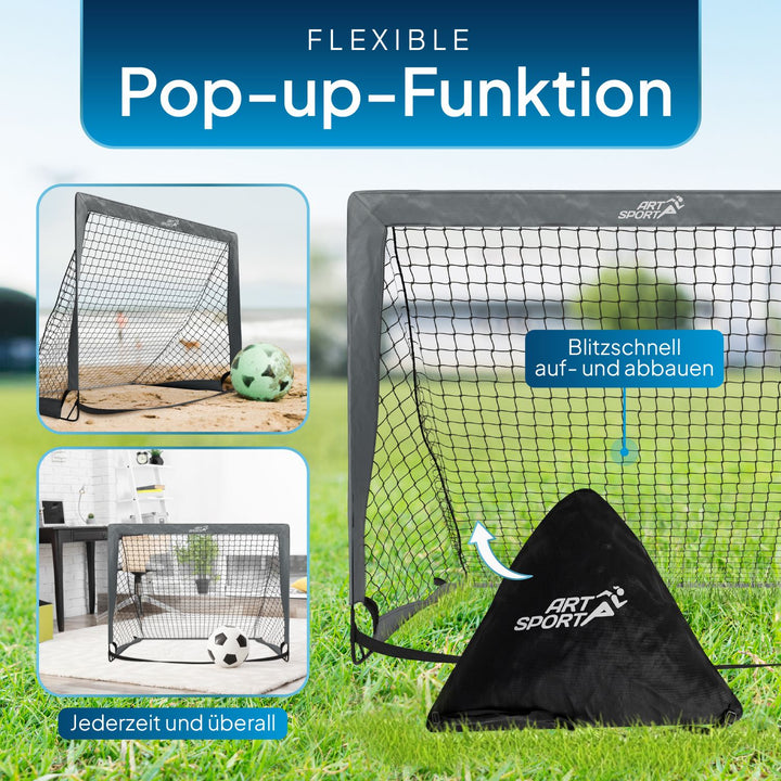 Pop-Up Fußballtor 2er Set Goal Master
