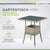 Eckiger Polyrattan Gartentisch Yoro