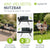 Polyrattan Multifunktionsbank Calvia Schwarz/Grau/Creme