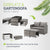 2in1 Polyrattan Gartenmöbel Jamaika