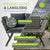 Polyrattan Multifunktionsbank Calvia Schwarz/Grau/Creme