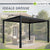 Lamellendach Tahiti 3 x 4 m inkl. 1x Seitenwand 3 m