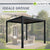 Lamellendach Tahiti 3 x 3 m inkl. 1x Seitenwand 3 m
