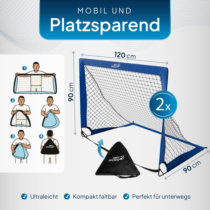 Pop-Up Fußballtor 2er Set Goal Master
