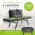 Polyrattan Multifunktionsbank Calvia Schwarz/Grau/Creme