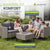 Gartenlounge für 4 Personen Santorini