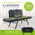 Polyrattan Multifunktionsbank Calvia Schwarz/Grau/Creme