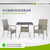 Eckiger Polyrattan Gartentisch Yoro