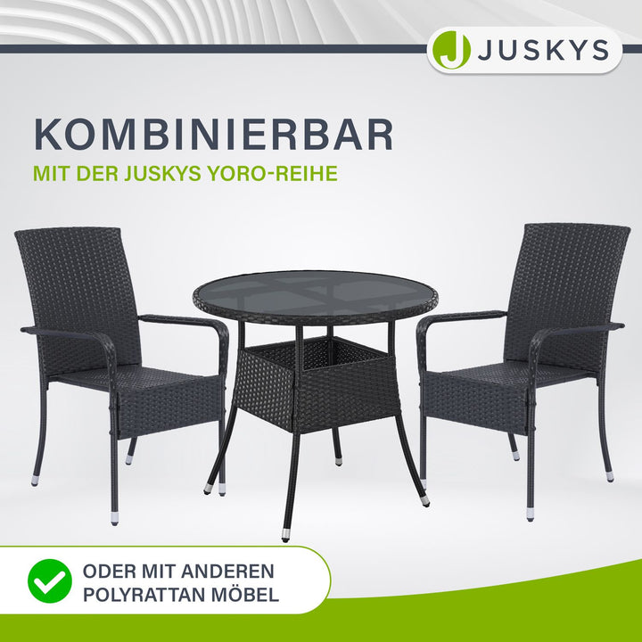 Runder Polyrattan Gartentisch Yoro