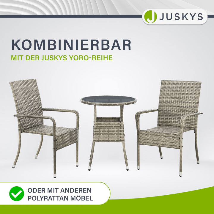 Runder Polyrattan Gartentisch Yoro