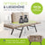 Polyrattan Multifunktionsbank Calvia Schwarz/Grau/Creme