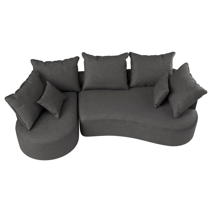 Sofa Tirano mit Ottomane & Dekokissen