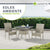 Eckiger Polyrattan Gartentisch Yoro