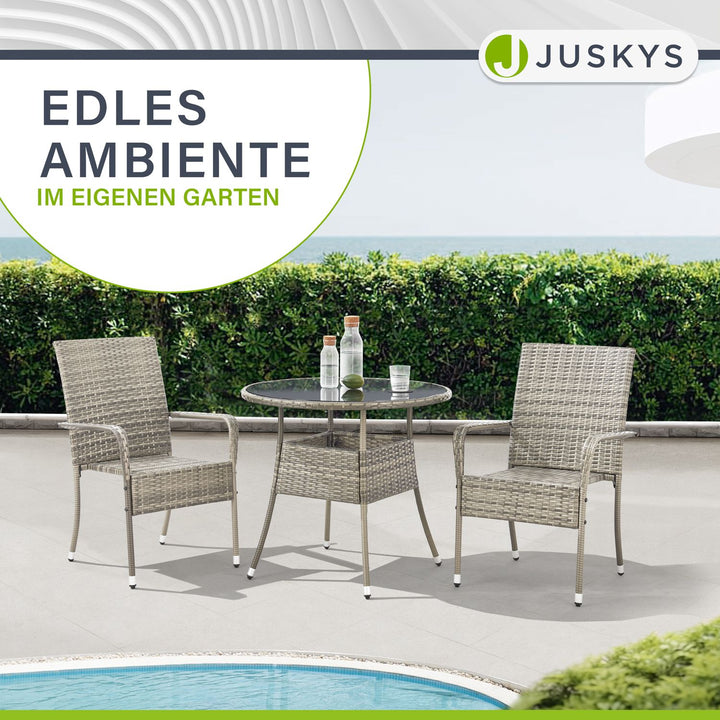 Runder Polyrattan Gartentisch Yoro