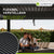 Lamellendach Tahiti 3 x 4 m inkl. 1x Seitenwand 4 m