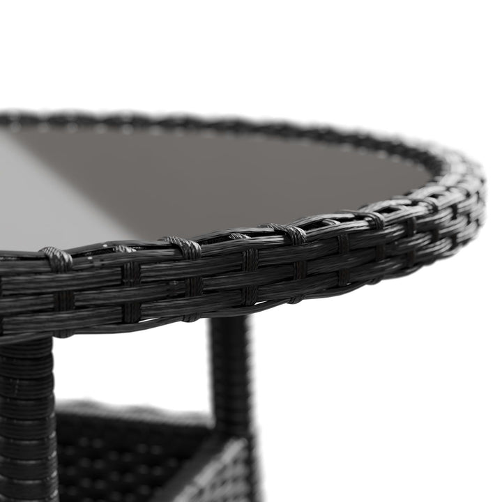 Runder Polyrattan Gartentisch Yoro