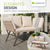 Polyrattan Multifunktionsbank Calvia Schwarz/Grau/Creme