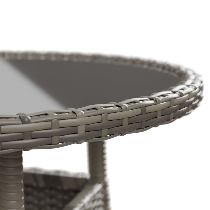 Runder Polyrattan Gartentisch Yoro