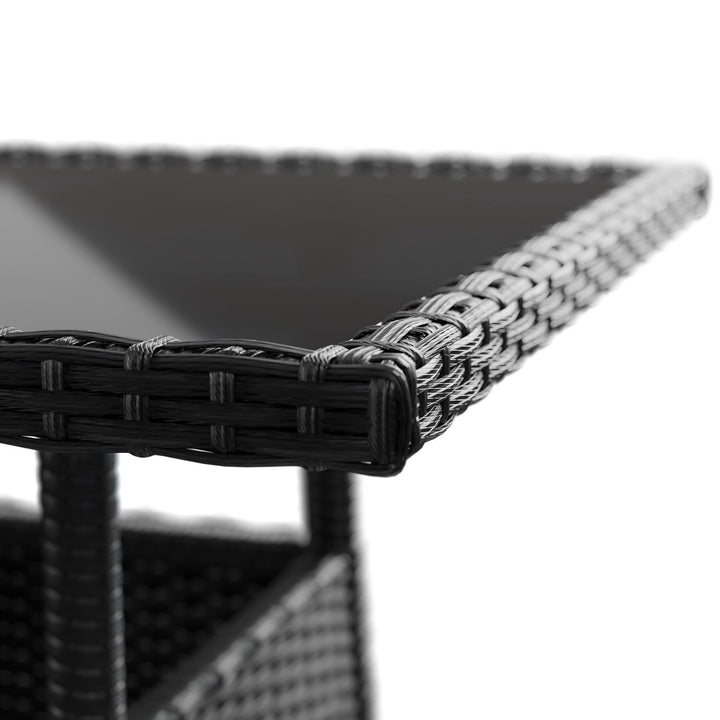 Eckiger Polyrattan Gartentisch Yoro