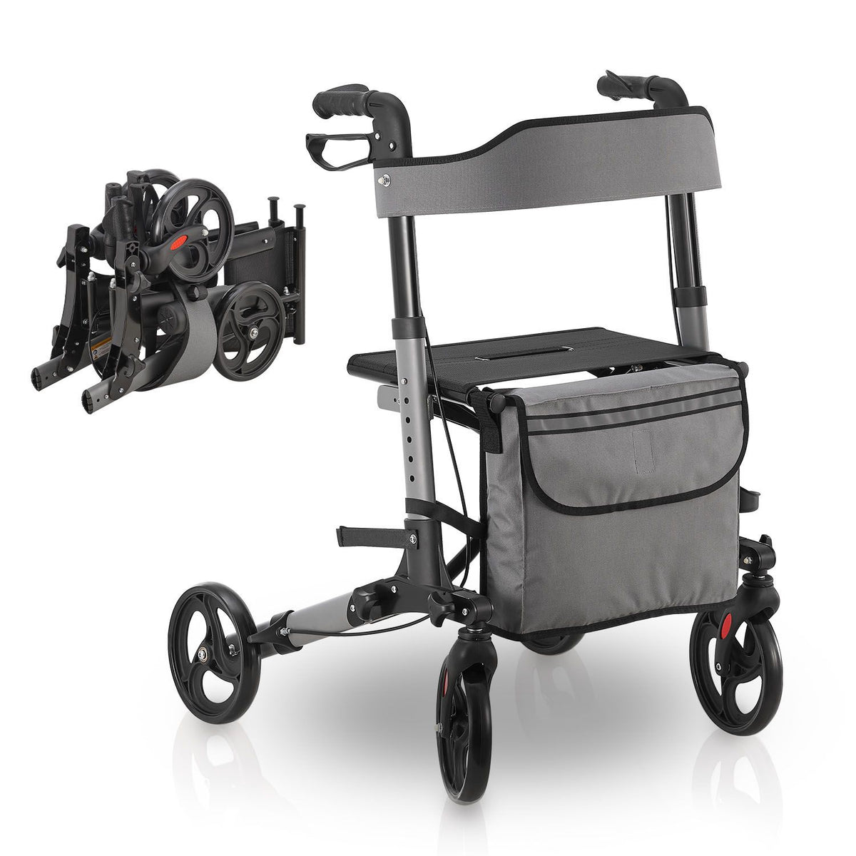 Aluminium Rollator Vital mit Sitz