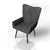 Ohrensessel mit optionalem Hocker Odense