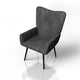 Ohrensessel mit optionalem Hocker Odense
