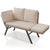 Polyrattan Multifunktionsbank Calvia Schwarz/Grau/Creme