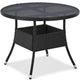 Runder Polyrattan Gartentisch Yoro