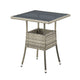 Eckiger Polyrattan Gartentisch Yoro
