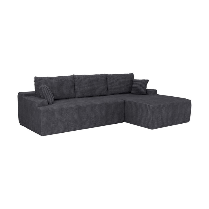 Sofa Coredo mit Cord Bezug & Dekokissen
