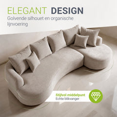 Sofa Tirano mit Ottomane & Dekokissen