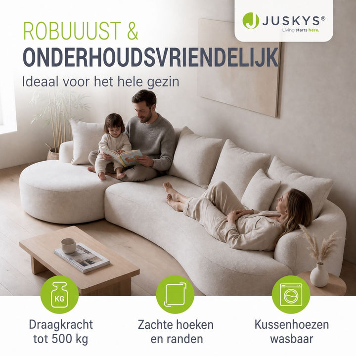 Sofa Tirano mit Ottomane & Dekokissen
