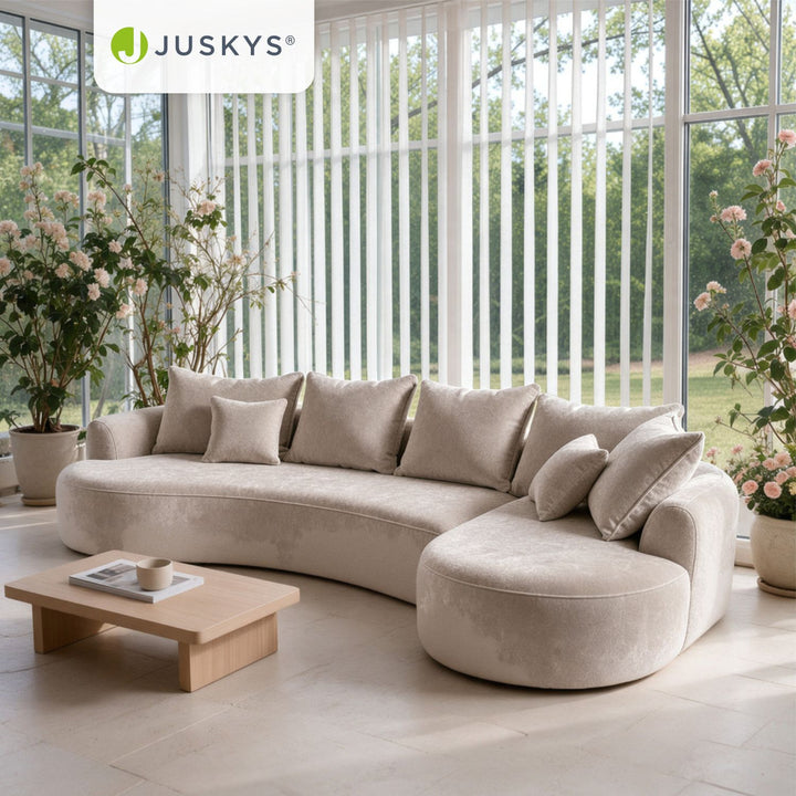 Sofa Tirano mit Ottomane & Dekokissen