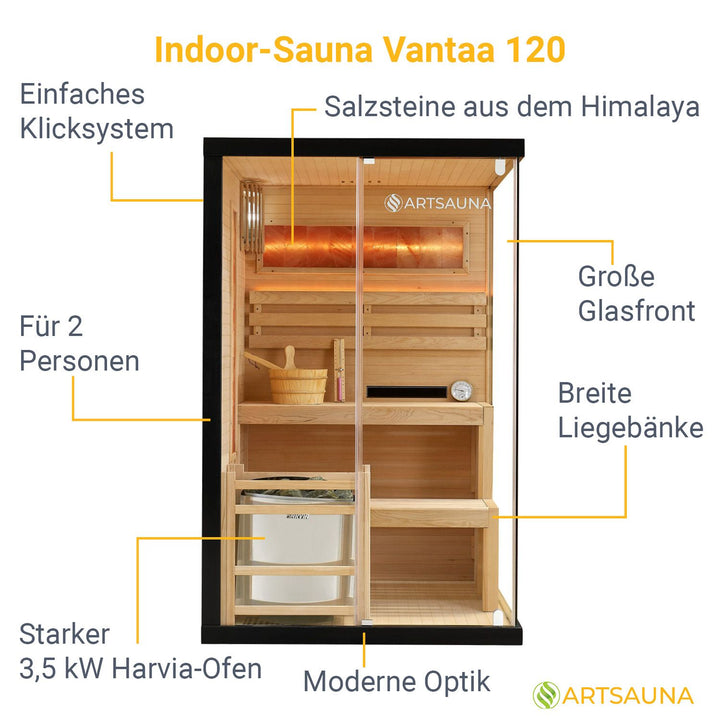 Traditionelle Sauna Vantaa - Schwarz