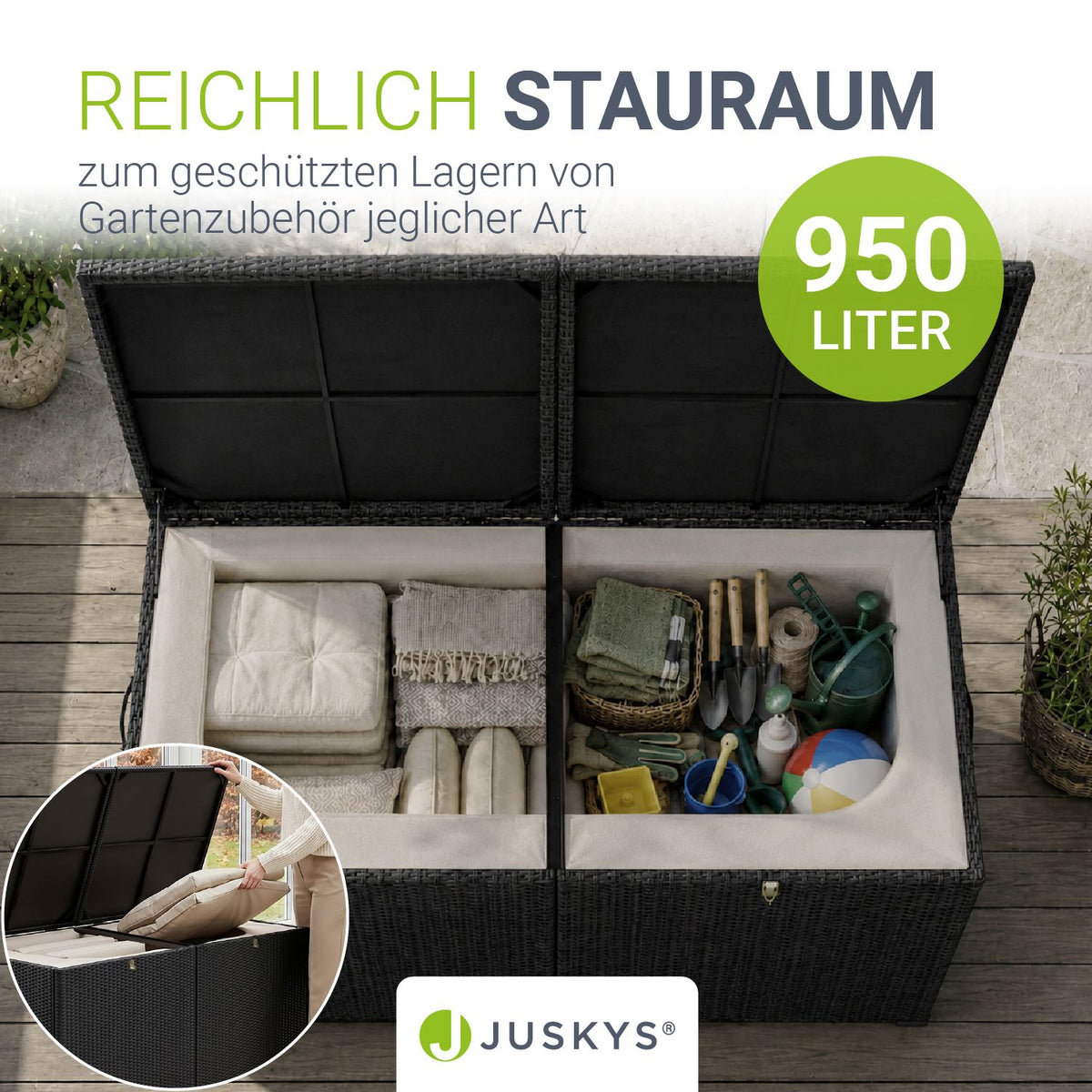 Polyrattan Auflagenbox Jumbo