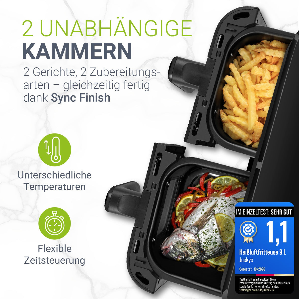Heißluftfritteuse 9 L
