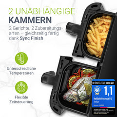 Heißluftfritteuse 9 L