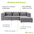 Modulares Sofa Domas L - 3 Sitzer