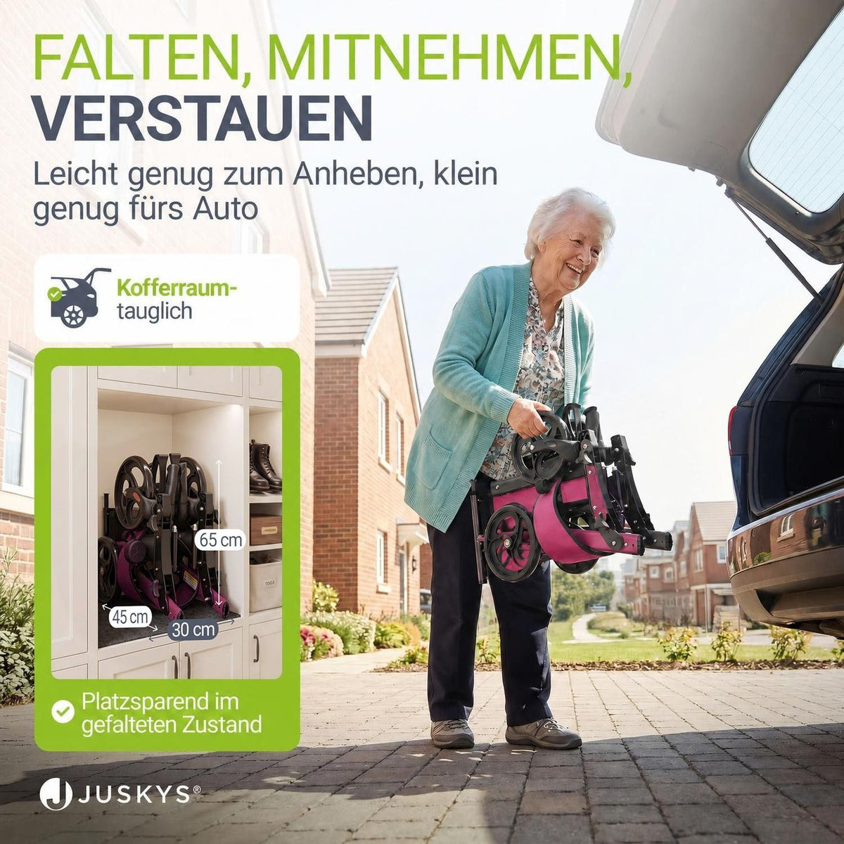Aluminium Rollator Vital mit Sitz