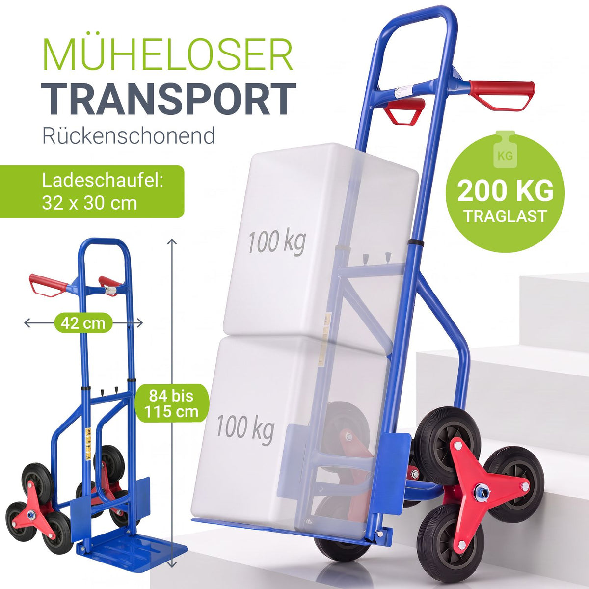 Treppensackkarre bis max. 100 kg