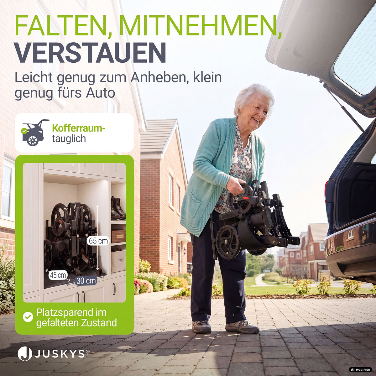 Aluminium Rollator Vital mit Sitz