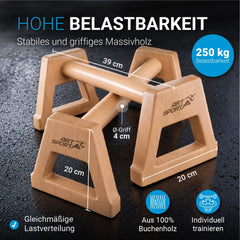 Liegestützgriffe aus Holz