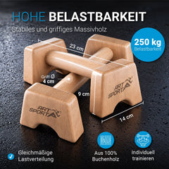Liegestützgriffe aus Holz