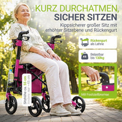 Aluminium Rollator Vital mit Sitz