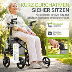 Aluminium Rollator Vital mit Sitz