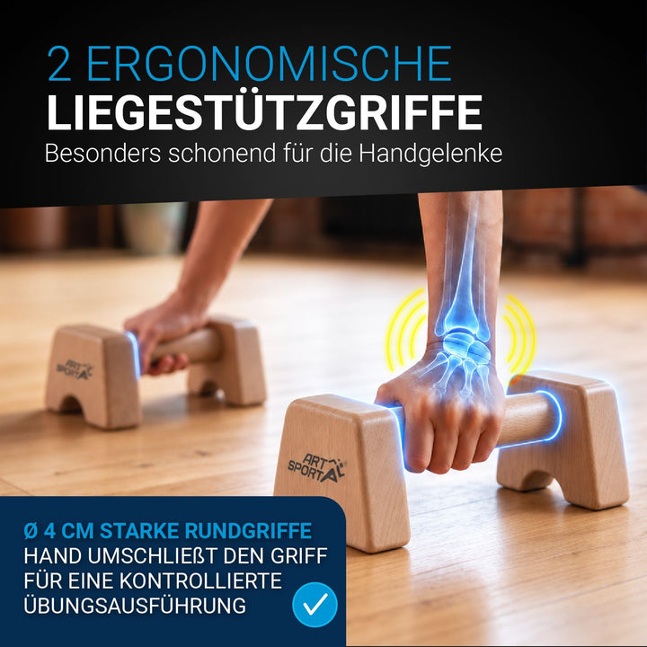 Liegestützgriffe aus Holz