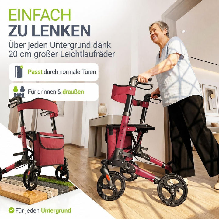 Aluminium Rollator Vital mit Sitz