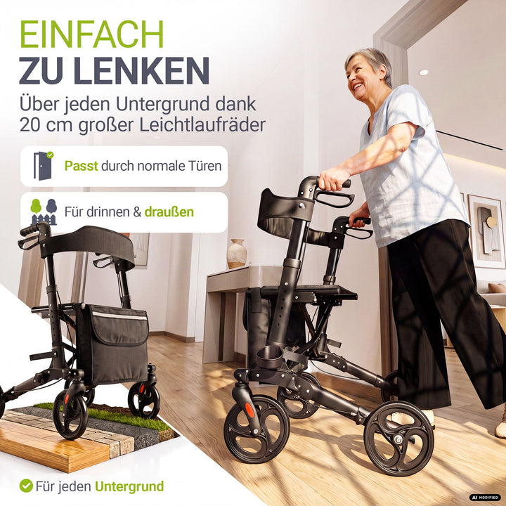 Aluminium Rollator Vital mit Sitz
